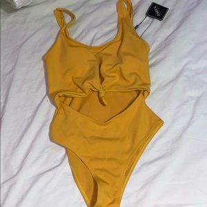 open front one piece swimsuit
